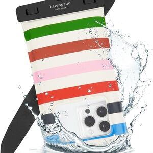 NEW kate spade new york Waterproof Floating Phone Pouch IP68 Adventure Stripe
